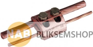 Parallelklem (koper) t.b.v. 2 x 16mm² t/m 95mm²