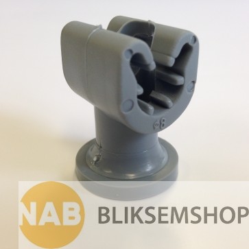 Duplohouder 8mm met draad M6 + schacht 25mm.