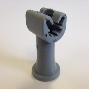 Duplohouder 8mm met draad M6 + schacht 40mm.