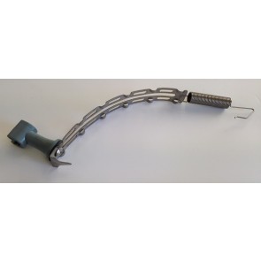 RVS nokbeugel met veer en duplohouder 40mm