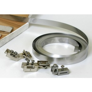 RVS band 22x0,4mm, rol à 50 mtr.