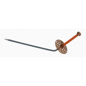 Gebogen rietsteun met ronde plaat en duplohouder (Koperkleur)